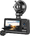 Dashcam 3-linssinen 1080P WiFi – IP66, parkkitila, G-sensori
